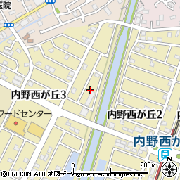 新潟県新潟市西区内野西が丘3丁目3周辺の地図