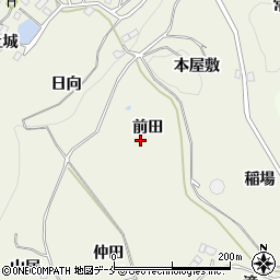 福島県伊達郡桑折町平沢前田周辺の地図