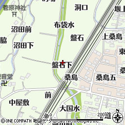福島県桑折町（伊達郡）万正寺（盤石下）周辺の地図
