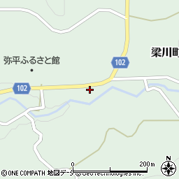 福島県伊達市梁川町白根宮本周辺の地図