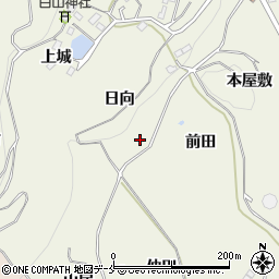 福島県伊達郡桑折町平沢日向周辺の地図