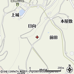 福島県桑折町（伊達郡）平沢（日向）周辺の地図