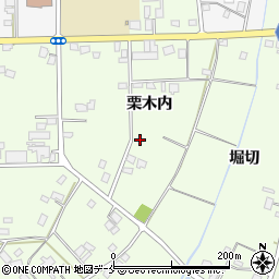 福島県伊達市梁川町粟野栗木内周辺の地図