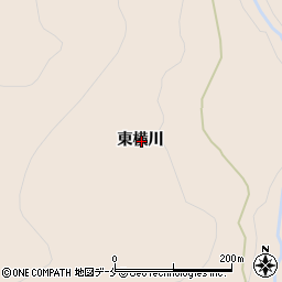 福島県福島市飯坂町中野東横川周辺の地図