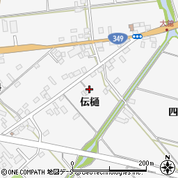 福島県伊達市梁川町（伝樋）周辺の地図