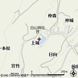 福島県伊達郡桑折町平沢上城12-2周辺の地図