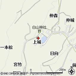 福島県桑折町（伊達郡）平沢（上城）周辺の地図
