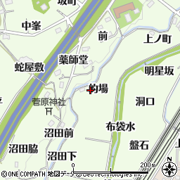 福島県伊達郡桑折町万正寺的場周辺の地図