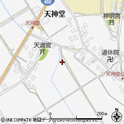 新潟県阿賀野市天神堂周辺の地図