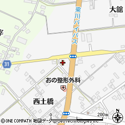 ミニストップ伊達梁川土橋店周辺の地図
