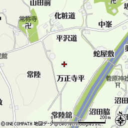 福島県伊達郡桑折町万正寺平周辺の地図