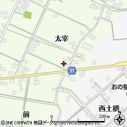 福島県伊達市梁川町粟野太宰周辺の地図