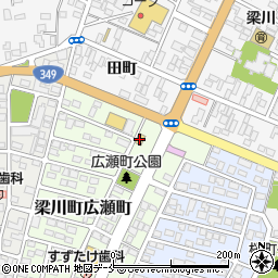 ミニストップ福島梁川店周辺の地図