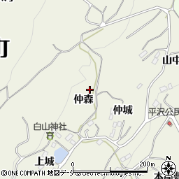 福島県伊達郡桑折町平沢周辺の地図