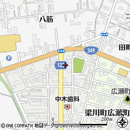 梁川タクシー周辺の地図