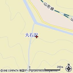 大石沢周辺の地図