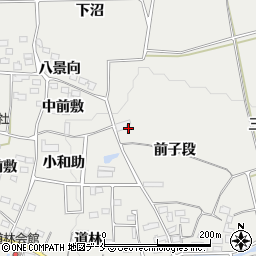福島県桑折町（伊達郡）伊達崎（前子段）周辺の地図