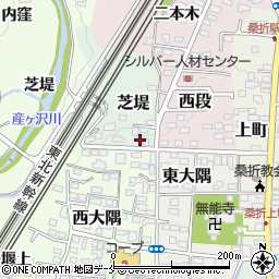 福島県伊達郡桑折町芝堤12-16周辺の地図