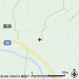 福島県伊達市梁川町白根下屋敷周辺の地図
