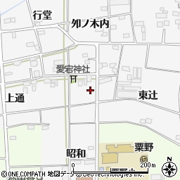福島県伊達市梁川町二野袋古内周辺の地図