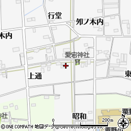 福島県伊達市梁川町二野袋上通10周辺の地図