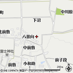 福島県桑折町（伊達郡）伊達崎（八景向）周辺の地図