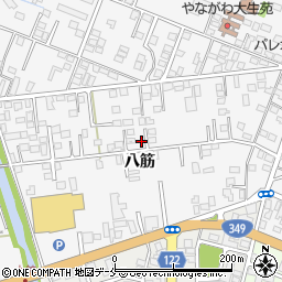 福島県伊達市梁川町（八筋）周辺の地図