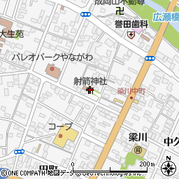 射箭神社周辺の地図