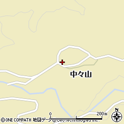 新潟県新発田市中々山571周辺の地図