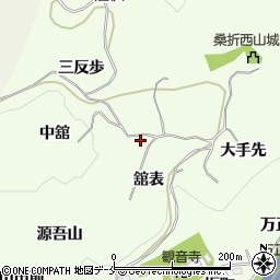 福島県桑折町（伊達郡）万正寺（舘表）周辺の地図