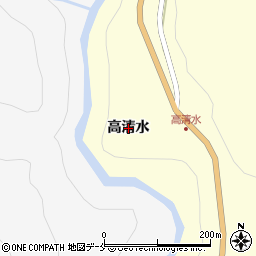 福島県福島市飯坂町湯野（高清水）周辺の地図