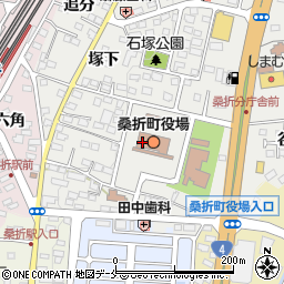 桑折町役場　議会事務局周辺の地図