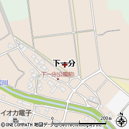新潟県阿賀野市下一分周辺の地図