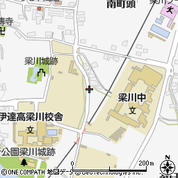 福島県伊達市梁川町（茶臼山）周辺の地図