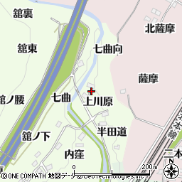 福島県伊達郡桑折町万正寺上川原周辺の地図