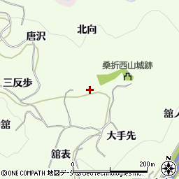 福島県伊達郡桑折町万正寺本丸周辺の地図