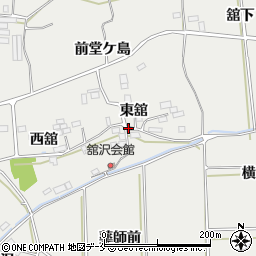 福島県伊達郡桑折町伊達崎東舘周辺の地図