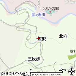 福島県伊達郡桑折町万正寺唐沢周辺の地図