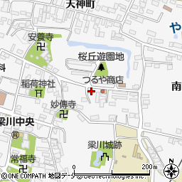 福島県伊達市梁川町桜岳周辺の地図