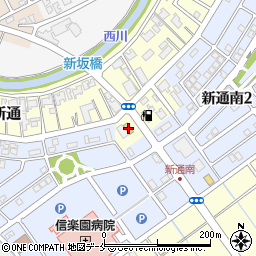 セブンイレブン新潟新通店周辺の地図
