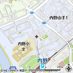 新潟県新潟市西区内野山手周辺の地図