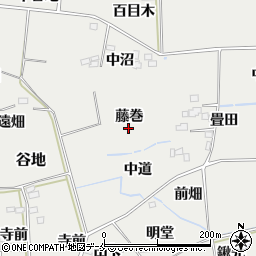 福島県伊達郡桑折町谷地藤巻周辺の地図