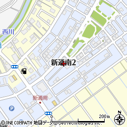 新潟県新潟市西区新通南2丁目周辺の地図