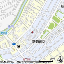 新潟県新潟市西区新通南2丁目17周辺の地図