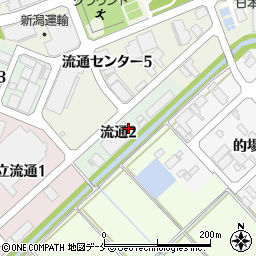 新潟県新潟市西区流通周辺の地図