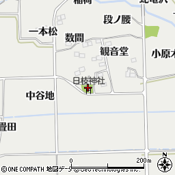 福島県伊達郡桑折町谷地観音堂6周辺の地図