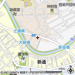 西坂井団地周辺の地図