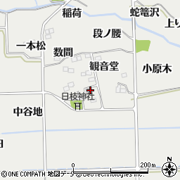 福島県伊達郡桑折町谷地観音堂28周辺の地図