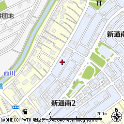 新潟県新潟市西区新通南2丁目1周辺の地図