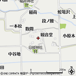 福島県伊達郡桑折町谷地観音堂23周辺の地図